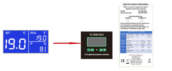 FS2500 Display Aufkleber
